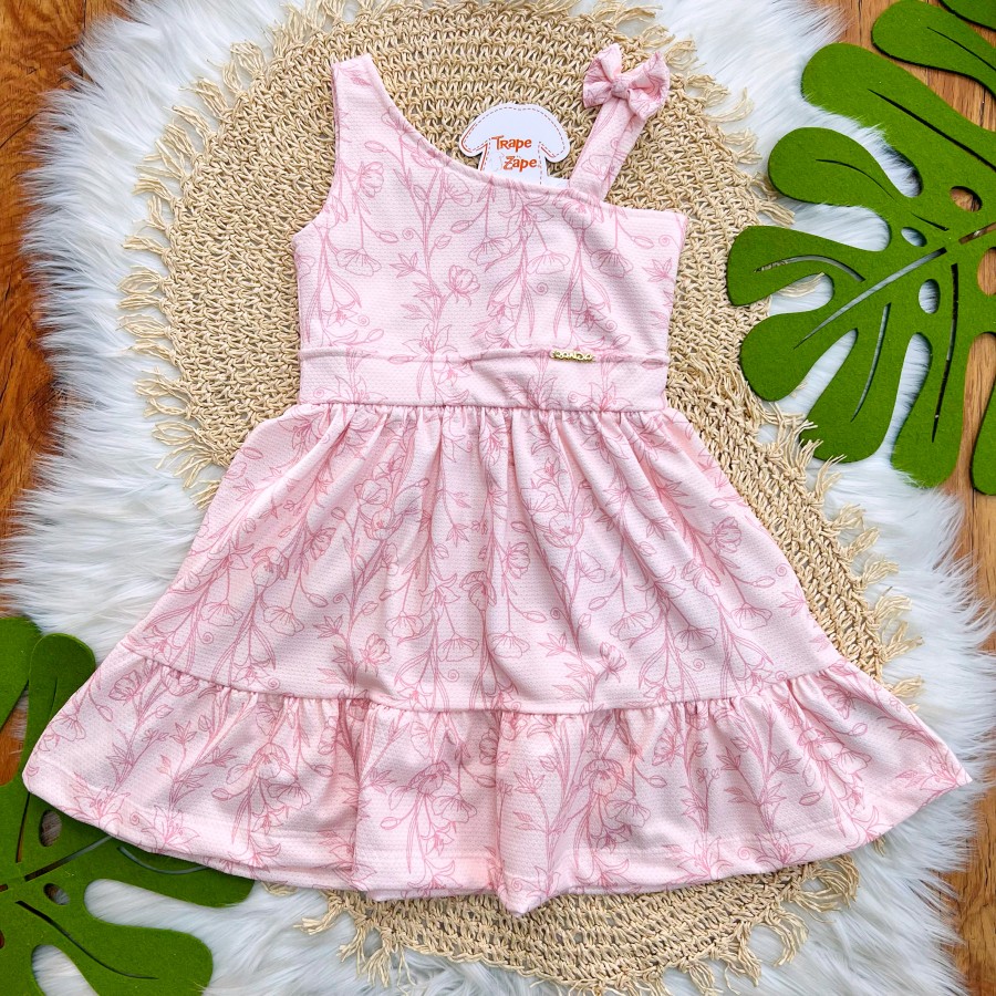  Vestido Favinho Lírios - Rosa 